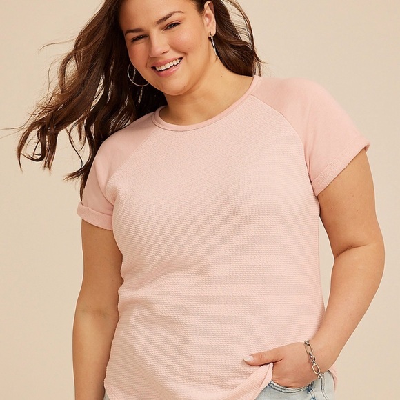 Maurices Light Pink Short Sleeve Tee - Picture 4 of 5